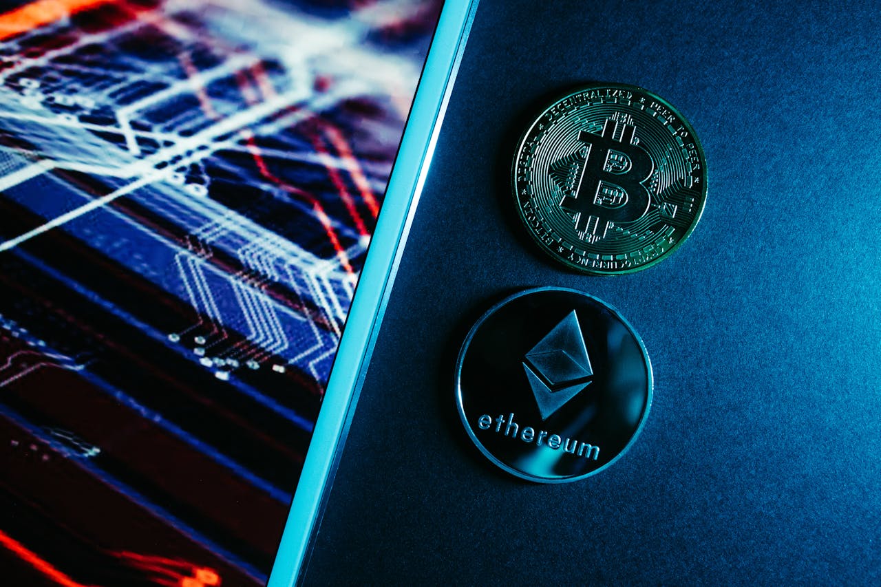 Bitcoin en Ethereum logo