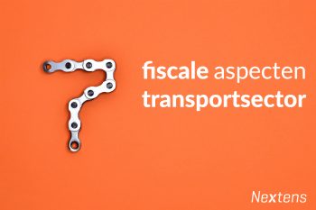 Plaatje met fietsketting in de vorm van getal 7 en de tekst: 7 fiscale aspecten transportsector