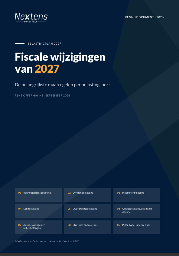 Cover van het kennisdocument Fiscale wijzigingen van 2027
