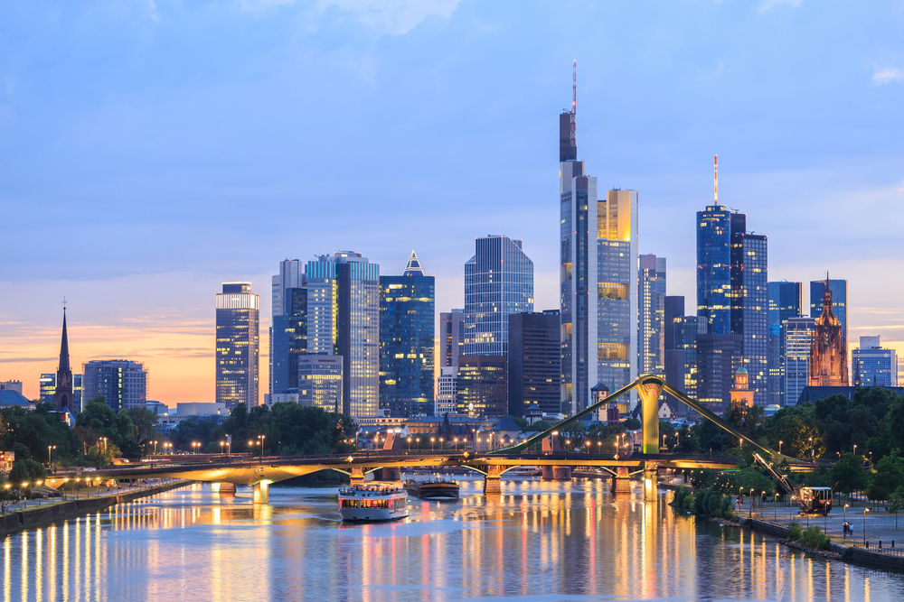 Het financieel hart van Frankfurt