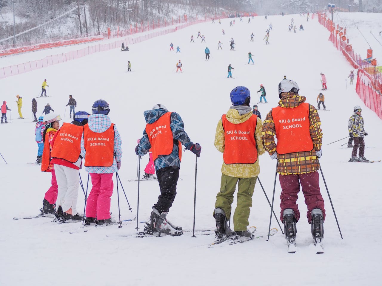 Mensen op de skipiste