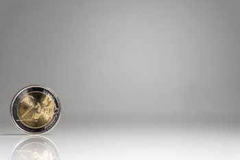 euro'tje op z'n kant